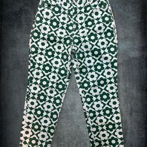 Green Floral Pants